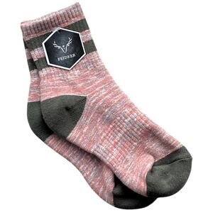 NWT ~ FEIDEER Women's Pink & Gray Walking Hiking Outdoor Recreation Socks ~ OSFM